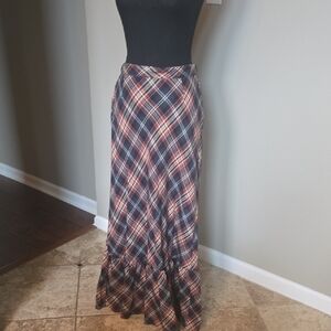 DR2 Multicolor Plaid Maxi Skirt